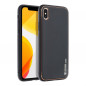 Kryt Leather na Apple iPhone X Čierny