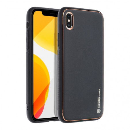 Kryt Leather na Apple iPhone XS Čierny