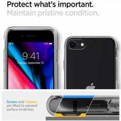 Kryt Spigen Liquid Crystal na Apple iPhone SE 2020 Krištáľovo čistý  Transparentný