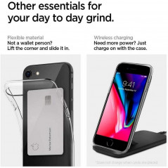 Kryt Spigen Liquid Crystal na Apple iPhone SE 2022 5G Krištáľovo čistý  Transparentný