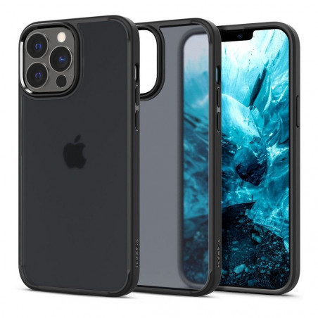 Kryt Spigen Ultra Hybrid na Apple iPhone 13 Pro Krištáľovo čistý  Matná čierna mrazivá
