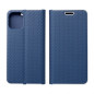 Peňaženkové puzdro LUNA Book Carbon na XIAOMI Redmi 10 5G Uhlíkové vlákno, Elegant  Modrý
