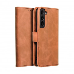 Peňaženkové puzdro TENDER Book na Samsung Galaxy S22 Hnedý