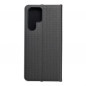 Peňaženkové puzdro LUNA Book Carbon na Samsung Galaxy S22 Ultra Uhlíkové vlákno, Elegant  Čierny