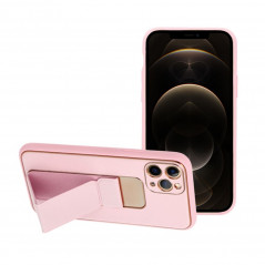 Kryt LEATHER Case Kickstand na Samsung Galaxy S20 FE Ružový