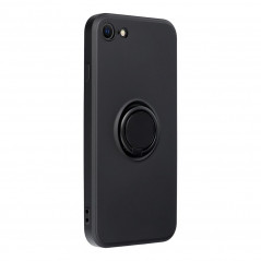 Kryt Silicone ring na Apple iPhone SE 2022 5G Čierny