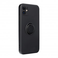 Kryt Silicone ring na Apple iPhone 11 Čierny