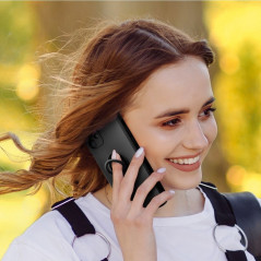 Kryt Silicone ring na Apple iPhone 11 Čierny