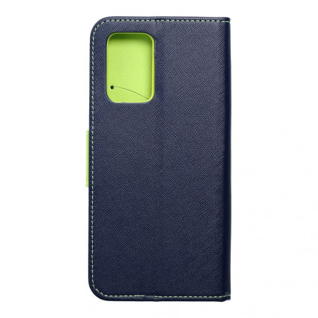 Peňaženkové puzdro Fancy Book na XIAOMI Redmi 10 Námornícka modrá / Limetkovo zelený