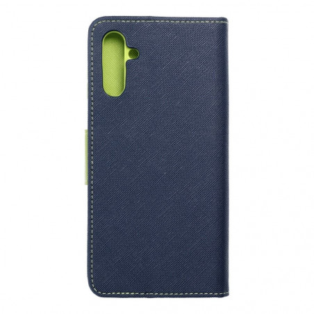 Peňaženkové puzdro Fancy Book na Samsung Galaxy A04s Námornícka modrá / Limetkovo zelený