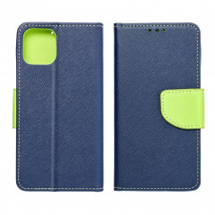 Peňaženkové puzdro Fancy Book na Samsung Galaxy A04s Námornícka modrá / Limetkovo zelený