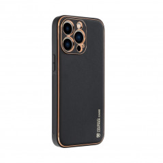 Kryt Leather na Apple iPhone 13 Pro Čierny