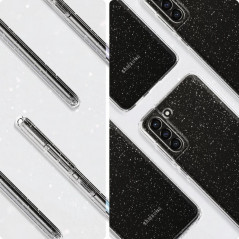 Kryt Spigen Liquid Crystal na Samsung Galaxy S21 FE 5G Krištáľovo čistý  Trblietavý kryštál