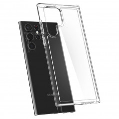 Kryt Spigen Ultra Hybrid na Samsung Galaxy S22 Ultra Krištáľovo čistý  Transparentný
