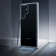 Kryt Spigen Ultra Hybrid na Samsung Galaxy S22 Ultra Krištáľovo čistý  Transparentný