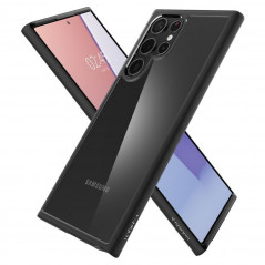 Kryt Spigen Ultra Hybrid na Samsung Galaxy S22 Ultra Krištáľovo čistý  Matná čierna