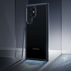 Kryt Spigen Ultra Hybrid na Samsung Galaxy S22 Ultra Krištáľovo čistý  Matná čierna