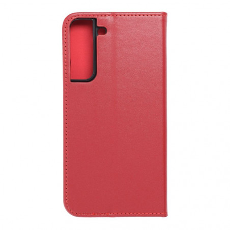 Peňaženkové puzdro Leather case SMART PRO na Samsung Galaxy S22 Plus Elegant  Vinovo červený