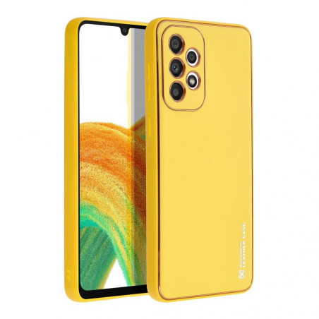 Kryt Leather na Samsung Galaxy A33 Žltý