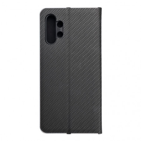 Peňaženkové puzdro LUNA Book Carbon na Samsung Galaxy A13 LTE Uhlíkové vlákno, Elegant Čierny