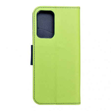 Peňaženkové puzdro Fancy Book na Samsung Galaxy A33 Limetkovo zelený / Námornícka modrá