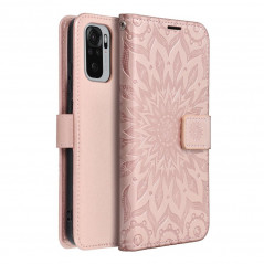 Peňaženkové puzdro MEZZO Book na XIAOMI Redmi 10 2022 Mandala Ružovo-zlatý