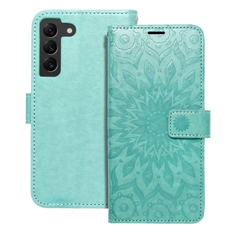 Peňaženkové puzdro MEZZO Book na Samsung Galaxy S22 Mandala  Zelený