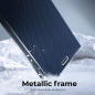 Peňaženkové puzdro LUNA Book Carbon na XIAOMI Mi 11 Lite Uhlíkové vlákno, Elegant  Modrý