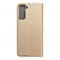 Peňaženkové puzdro Smart Case Book na Samsung Galaxy S21 Plus 5G Zlatý