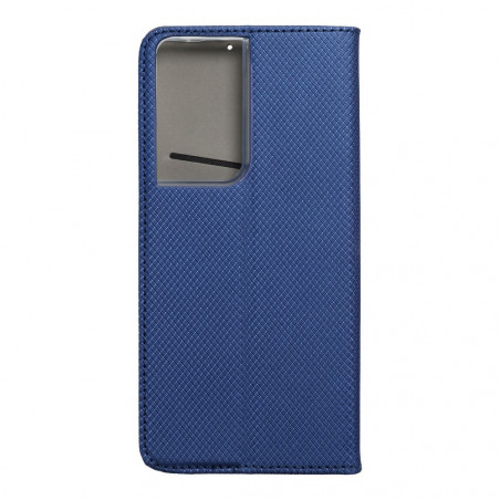 Peňaženkové puzdro Smart Case Book na Samsung Galaxy S21 Ultra 5G Tmavší modrý