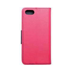 Peňaženkové puzdro Fancy Book na Apple iPhone SE 2022 5G Ružova / Námornícka modrá