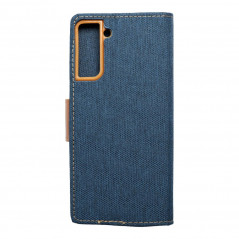 Peňaženkové puzdro CANVAS Book na Samsung Galaxy S21 Plus 5G Námornícka modrá