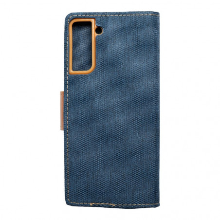 Peňaženkové puzdro CANVAS Book na Samsung Galaxy S21 Plus 5G Námornícka modrá