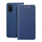 Peňaženkové puzdro LUNA Book Carbon na Samsung Galaxy A41 Uhlíkové vlákno, Elegant  Modrý