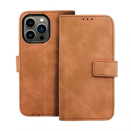 Peňaženkové puzdro TENDER Book na Apple iPhone 13 Pro Hnedý