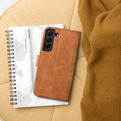 Peňaženkové puzdro TENDER Book na Samsung Galaxy A22 LTE Hnedý