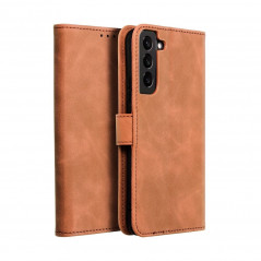 Peňaženkové puzdro TENDER Book na Samsung Galaxy S22 Plus Hnedý