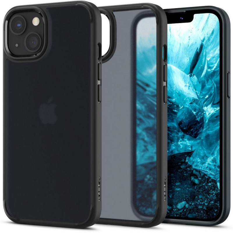 Kryt Spigen Ultra Hybrid na Apple iPhone 13 Krištáľovo čistý  Matná čierna mrazivá