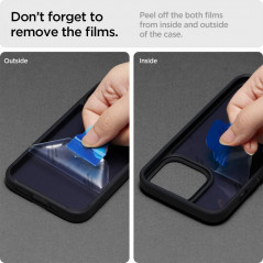 Kryt Spigen Ultra Hybrid na Apple iPhone 13 Krištáľovo čistý  Matná čierna mrazivá