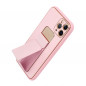 Kryt LEATHER Case Kickstand na Apple iPhone 11 Pro Ružový