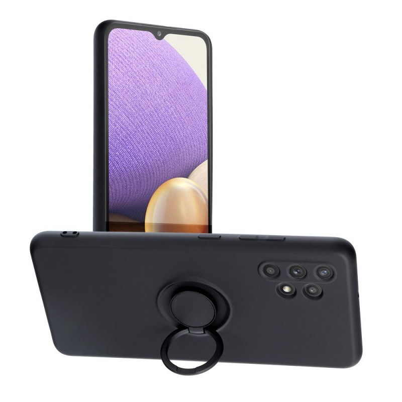 Kryt Silicone ring na Samsung Galaxy A32 LTE Čierny