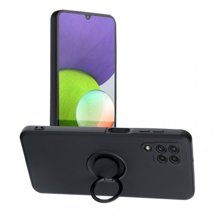 Kryt Silicone ring na Samsung Galaxy A12 Čierny