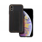 Kryt LEATHER Case Kickstand na Apple iPhone XS Čierny