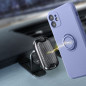Kryt Silicone ring na Apple iPhone SE 2022 5G Fialový (Violet)