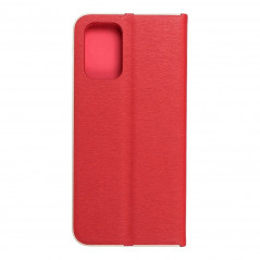 Peňaženkové puzdro LUNA Book Gold na XIAOMI Redmi Note 10S Elegant Červený