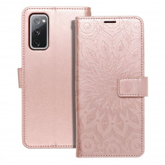 Peňaženkové puzdro MEZZO Book na Samsung Galaxy S20 FE Mandala Ružovo-zlatý
