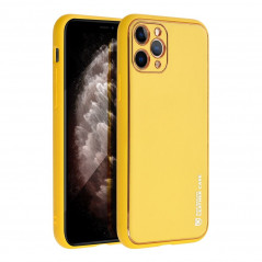 Kryt Leather na Apple iPhone 11 Pro Žltý