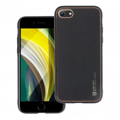 Kryt Leather na Apple iPhone SE 2020 Čierny