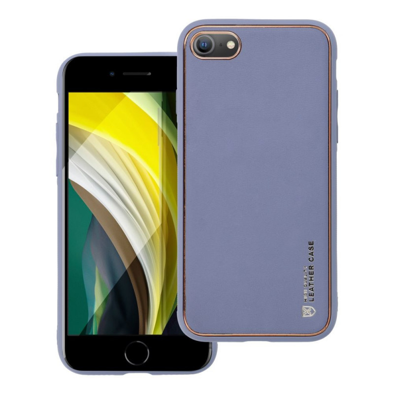 Kryt Leather na Apple iPhone SE 2020 Modrý