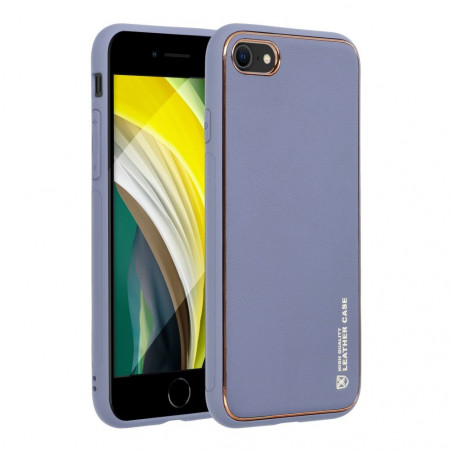 Kryt Leather na Apple iPhone SE 2022 5G Modrý